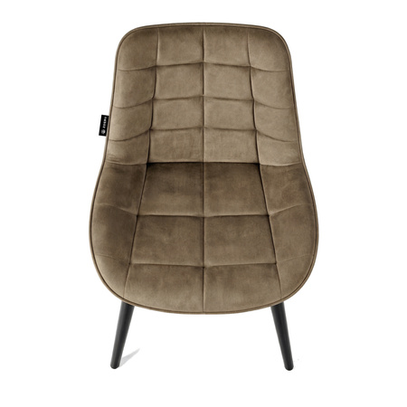 Krzesło welurowe | Ciemnobeżowe