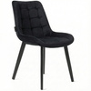 Krzesło welurowe | Czarne