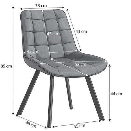Krzesło welurowe | Jasnobeżowe złote nogi