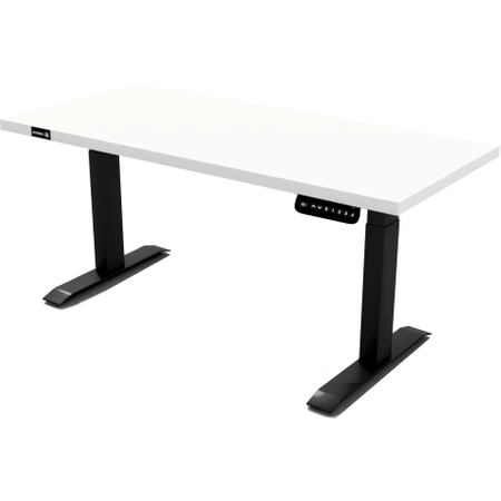 Biurko elektryczne 160x80x3,6 | Białe | 2 silniki 3 segmenty