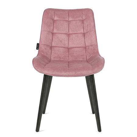 Krzesło welurowe | Pudrowy róż
