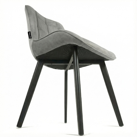 Krzesło welurowe | Jasnoszare