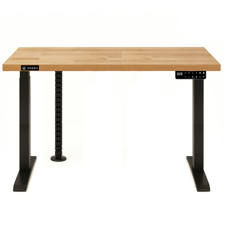 Biurko elektryczne dębowe 160x80x3 | 200 kg | 100% Dąb naturalny