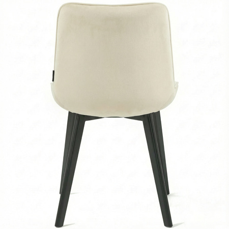 Krzesło welurowe | Jasnobeżowe