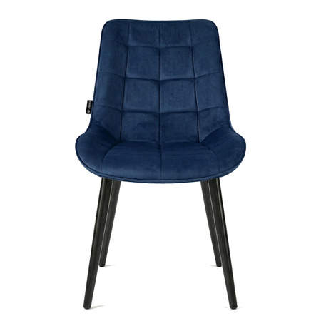 Krzesło welurowe | Granatowe