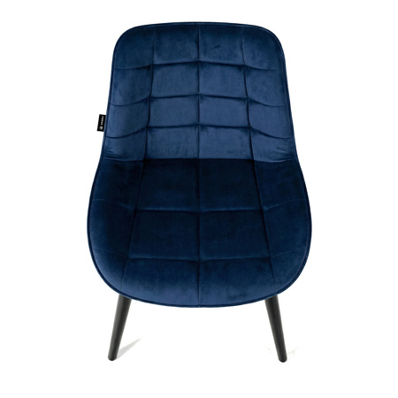 Krzesło welurowe | Granatowe