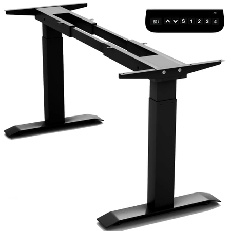 Biurko elektryczne 140x80x2,5 | Dąb craft złoty | 2 silniki 2 segmenty