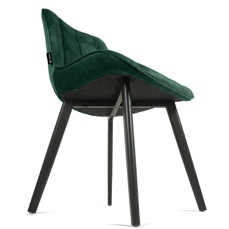 Krzesło welurowe | Ciemnozielone
