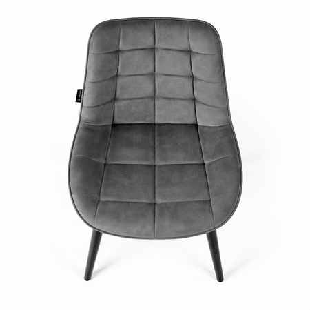 Krzesło welurowe | Szare