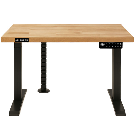 Biurko elektryczne dębowe 160x80x3 | 200 kg | 100% Dąb naturalny