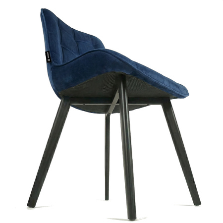 Krzesło welurowe | Granatowe