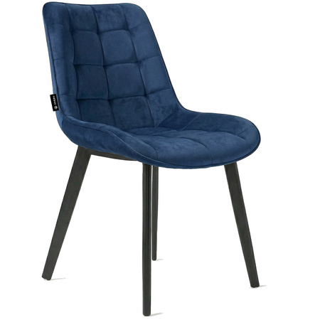 Krzesło welurowe | Granatowe