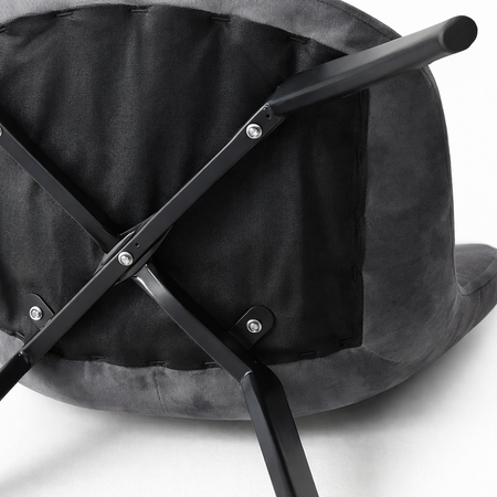 Krzesło welurowe | Czarne