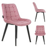 Krzesło welurowe | Pudrowy róż