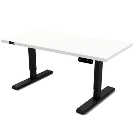 Biurko elektryczne 140x80x2,5 | Białe | 1 silnik 2 segmenty