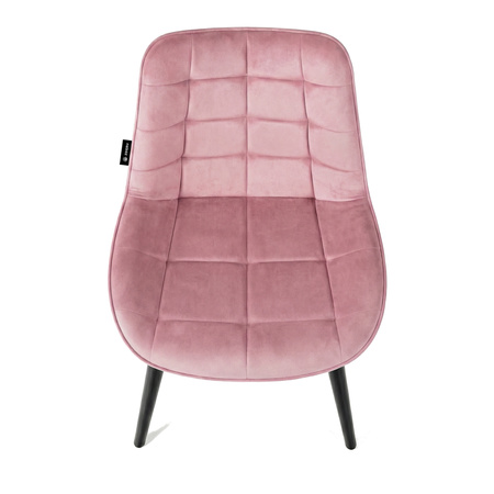 Krzesło welurowe | Pudrowy róż