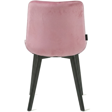 Krzesło welurowe | Pudrowy róż