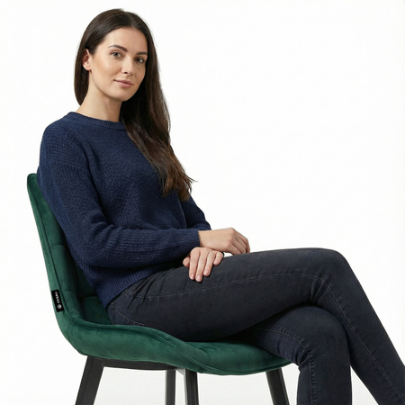 Krzesło welurowe | Ciemnozielone